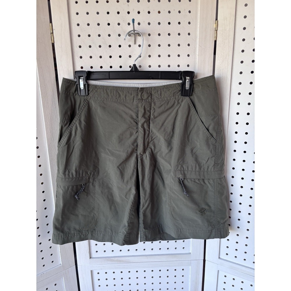 Mountain Hardware Women's 6 Green Cargo Nylon Shorts Hiking Outdoor